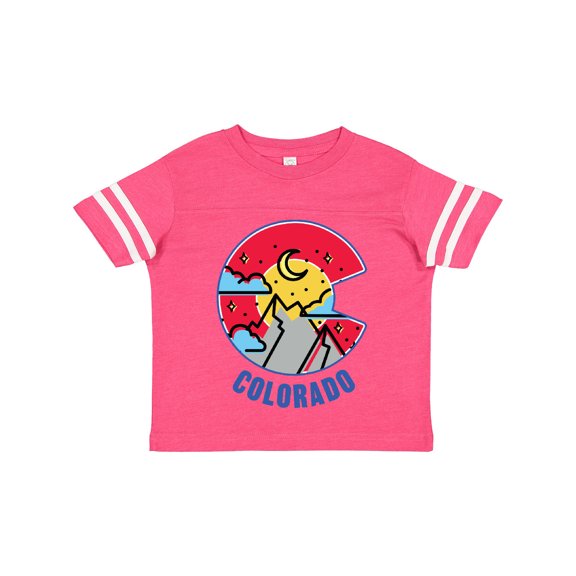 Inktastic Colorado Mountain Scene with Clouds and Moon Boys or Girls Toddler T-Shirt