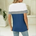 thumbnail image 4 of ZyeKqe Women 's T Shirts Short Sleeve Shirts Casual V Neck Summer Tops Color Block Loose Tees, 4 of 4