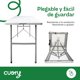 thumbnail image 4 of Mesa plegable portátil 1.20 metros tipo portafolio para jardín escritorio grande ligera plástico resistente mesa de trabajo comedor multiusos, 4 of 6