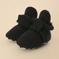 thumbnail image 2 of newwalpole Infant Baby Boy Girl Cozy Fleece Bootie Newborn Stay On Slipper Winter Warm Gripper Non-Slip Crib Shoes Black for Size 4.5, 2 of 7