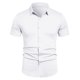 thumbnail image 2 of pstuiky Camisas de vestir de manga corta para hombre, Camisa informal de negocios de color liso con solapa y botones de manga corta para hombre ropa de hombre xxl, 2 of 6