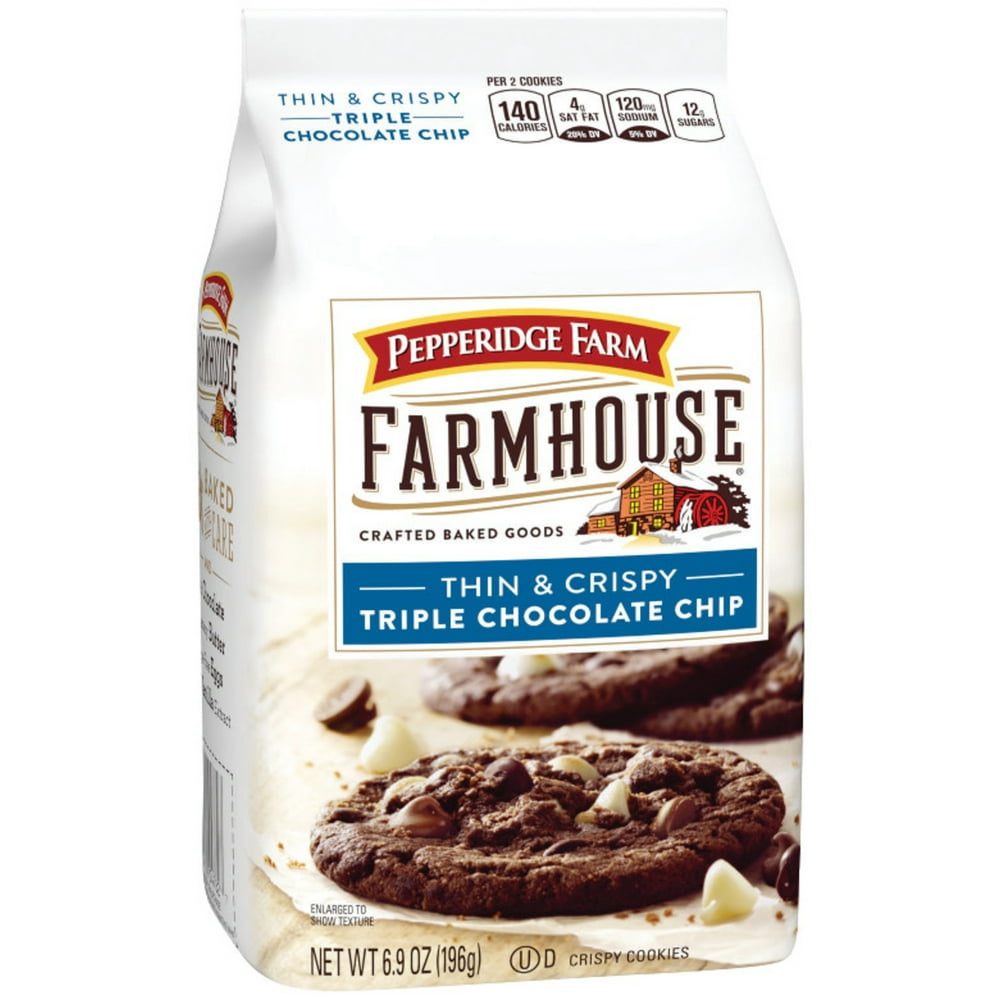 Pepperidge Farm Farmhouse Thin & Crispy Triple Chocolate Chip Cookies