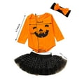 thumbnail image 6 of Kogui Baby Girls Romper Skirts 2pc Set Outfit for Baby Girl Bodysuit and Skirt with Bow Headband Clothes 3 Pcs Set 0 3 6 9 12 18 24 Months (Orange,18-24 Months), 6 of 8