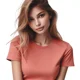 thumbnail image 3 of Playera De Mujer Manga Corta Slim Fit Stretch Ligera Y Suave, 3 of 4