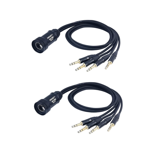 DMXNET Récepteur Serpent Multi-Réseau 4 Canaux, Extension de Signal Réseau CAT5/CAT6 DMX512, Prise Stéréo 6,35 mm, pour Scène et R