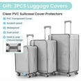 thumbnail image 2 of ACE-Travel,20"24"28" PC Hardshell Luggage Sets 3PCS(Lightweight,Durable & Expandable) with Front Pocket,TSA Lock,Telescoping Handle,360°Double Spinner Wheels,Clear PVC Luggage Cover(Mint Green), 2 of 14
