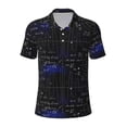 thumbnail image 2 of Daiia Mathematica Science Pattern Men’s Polo Shirts,Solid Deck Shirt,Classic Fit, Breathable Cotton Polo for Casual and Sport Wear-4X-Large, 2 of 7