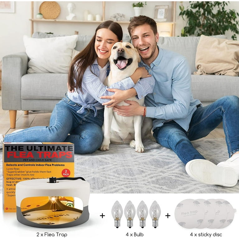 JLLOM 2-Pack Indoor Flea Traps Non-Toxic Pest Control, Child