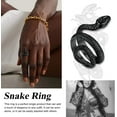 thumbnail image 3 of Bestyle Punk Stainless Steel Snake Rings for Men, Black Serpent Finger Wrap Ring Jewelry for Costumes Everyday Wear (Size 8), 3 of 8