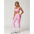 thumbnail image 6 of IDOPIP Women 2 Piece Workout Sets Color Block Strappy Sports Bra High Waist Leggings Gym Yoga Pilates Sports Outfits M Pink, 6 of 7
