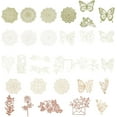 thumbnail image 6 of Paper 30Pcs 3 Styles Decorative Lace Paper Vintage Art Floral Rose Butterfly Round Boho Hollow Lace Cutouts for Scrapbooking Junk Journal Planners Album Decor Decoupage Card Making DIY Crafts Paper, 6 of 6