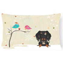 Carolines Treasures BB2600PW1216 Christmas Presents between Friends Dachshund - Wire - Dapple Canvas Fabric Decorative