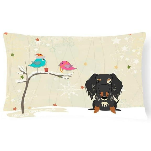 Carolines Treasures BB2600PW1216 Christmas Presents between Friends Dachshund - Wire - Dapple Canvas Fabric Decorative