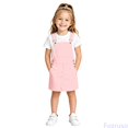 thumbnail image 2 of Fozruso Little Toddler Girl Dress Girls Loose Fit Casual Overalls Dress for School Casual,8-9 Years, 2 of 6