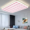 thumbnail image 2 of Pink Checkered Fluorescent Light Covers for Ceiling Lights 4x2 feet, 3 Pack Magnetic Light Filters for Classroom, Pink White Buffalo Plaid Fluorescent Light Shade Panel for Office School Drop Home, 2 of 9