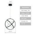 thumbnail image 6 of Modern LED Pendant Lights, Contemporary Dimmable Chandeliers, Adjustable Circle 3 Rings Ceiling light Fixture, Creative 4500K Pendant Light for Dining Room Living room Bedroom Kitchen Island Hall, 6 of 7