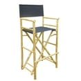 thumbnail image 1 of Statra Bamboo Indoor Outdoor Canvas Directors Chair Barstool - Set of 2, 1 of 11