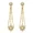 Gold, variant on 925 Sterling Silver Zirconia Long Chandelier Female Stud Earrings for Women