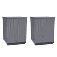 thumbnail image 3 of vidaXL Planters Flower Boxes with Rattan Look Outdoor Plant Boxes for Patio, 3 of 6
