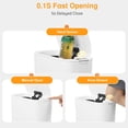 thumbnail image 7 of 2 Pack 3.2 Gallon Automatic Touchless Garbage Can, Small Motion Sensor Smart Trash Can, Slim Waterproof Trash Bin for Bedroom, Bathroom, Office, Living Room, White, 7 of 7