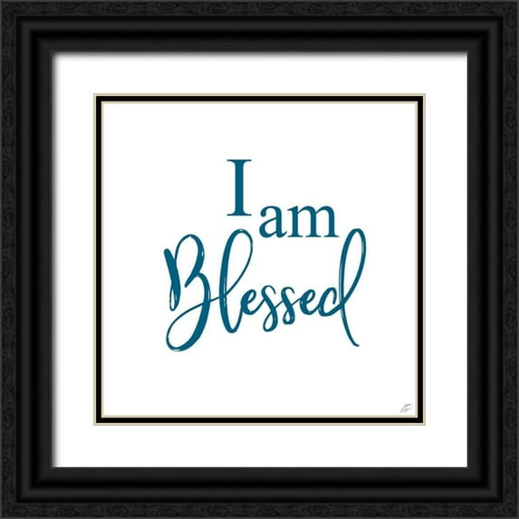 Lee, Judson 20x20 Black Ornate Wood Framed with Double Matting Museum Art Print Titled - I Am Blessed