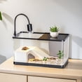 thumbnail image 2 of Fmxomd Turtle Tank, Turtle Aquarium with Basking Platform and Bottom Drainage, for Turtles, Crayfish, Crabs, Amphibians, Reptiles, 2 of 5
