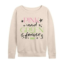 Wicked - Pink And Green Forever - Womens French Terry Pullover Sweatshirt