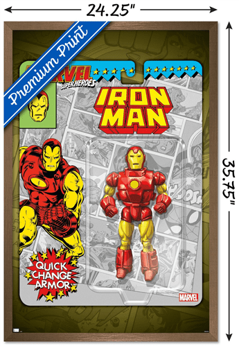 Marvel Toy Vault - Iron Man Wall Poster, 22.375" x 34" Framed