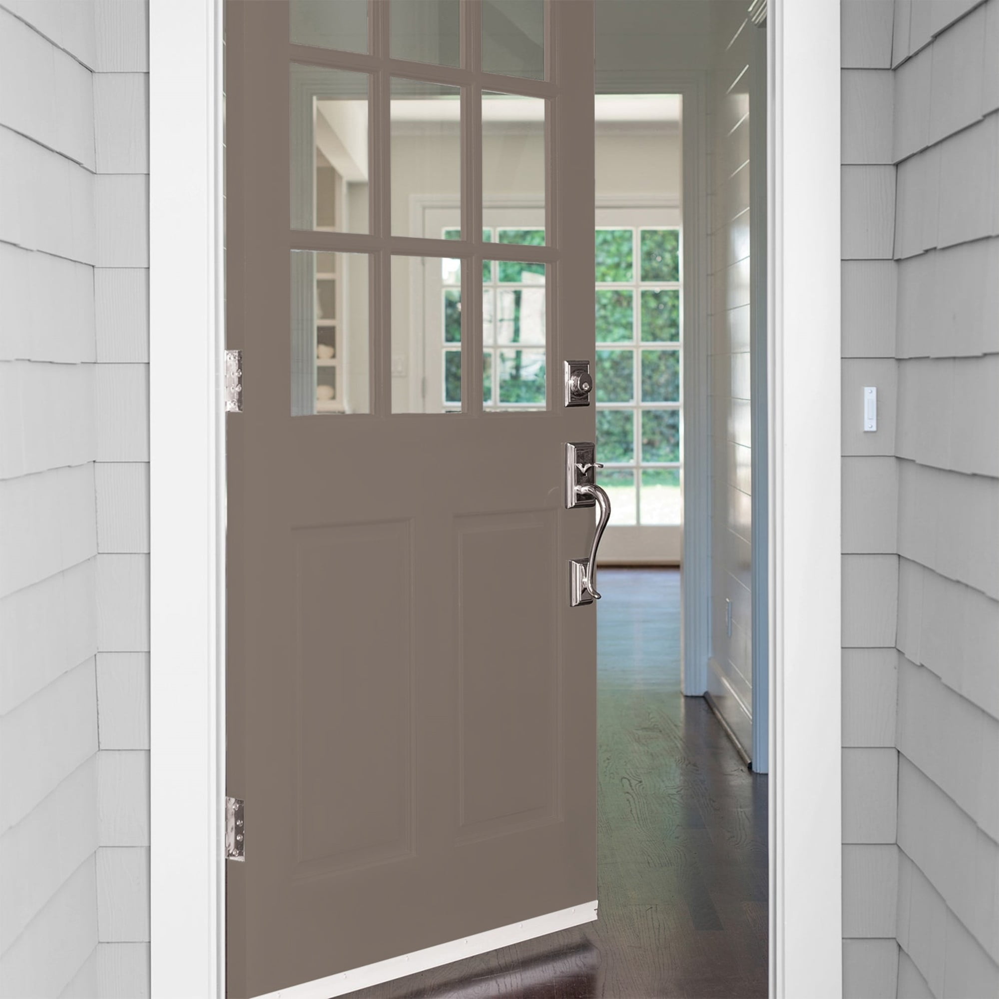 Glidden HEP Tattle Tail / Brown Satin Exterior Paint with Primer, 1 Quart