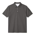 thumbnail image 3 of CIENVNSTG Men's T-Shirts Short Sleeve Henley Neck Soft Shirts 3-Button Classic Fit Casual & Business Casual Wear Gray M, 3 of 4