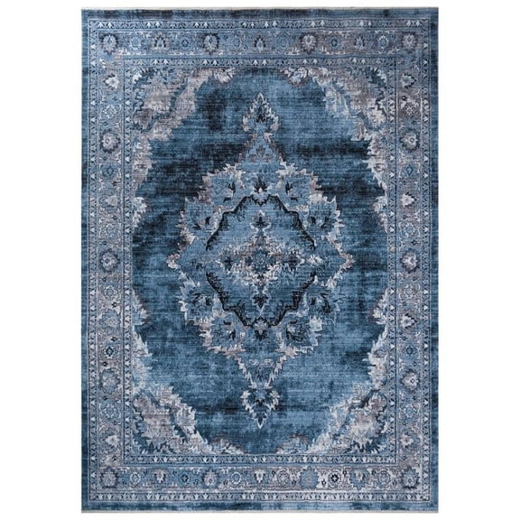 Allstar Living Room Area Rug with Bakhtiari design in Blue