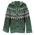 thumbnail image 4 of Cardigan Sweaters for Women Women's Cozy Knitted Hooded Cardigan with Pockets Casual Style Sweater Jacket Light Cardigans for Women Green XL, 4 of 4