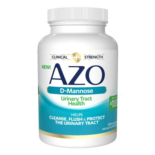 AZO D-Mannose Urinary Tract Health, Dietary Supplement, 120 Capsules