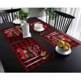thumbnail image 3 of Christmas Placemats Set of 6 Red Truck Buffalo Plaid Checkered Table Mats for Dining Table, Christmas Table Decoration Holiday Place Mat Banquet Kitchen Dining Non Slip Washable, 3 of 6