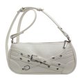 thumbnail image 1 of Cool Style Crescent Bag Mujer PU Correa Ajustable Color Sólido Bolso Bandolera, 1 of 9