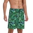 thumbnail image 2 of Sikiie Monstera Leaves Mens Pajama Shorts, Lightweight Lounge Pant with Pockets Soft Sleep Pj Shorts for Men3X-Large, 2 of 6
