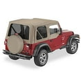 thumbnail image 3 of Bestop 51124-33 Jeep Wrangler Replace-A-Top Fabric Top with Half-Door Skins and Tinted Windows, Dark Tan Fits select: 1997-2002 JEEP WRANGLER / TJ, 3 of 3