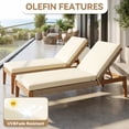 thumbnail image 6 of YEERSWAG 72x21x3 Inch Recliner Cushion Chaise Lounge Cushion Non Slip Waterproof Anti-fading Chair Cushion,Outdoor Living Adjustable Beach Patio Garden Furniture Cushion with Ties, 6 of 10