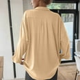 thumbnail image 4 of HongQid Womens Oversized Deep V Neck Sweatshirts Casual Collared Long Sleeve Ribbed Knit Pullover Tops, 4 of 4