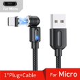 thumbnail image 1 of Cable magnético giratorio USLION 540, Cable de carga rápida USB tipo C para iPhone 11 12 Xiaomi, Cable Micro USB de carga magnética, Cable de teléfono Tan Jianjun unisex, 1 of 2