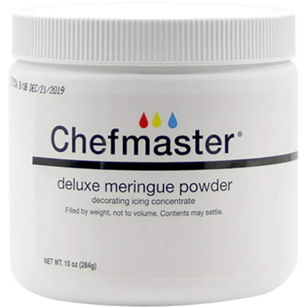 Chefmaster Deluxe Meringue Powder for Baking & Decorating  Kosher Meringue Powder for Buttercream  Royal Icing  Meringue Toppings  Meringue Cookies  and more! 10 oz. Ready to Use Meringue Mix
