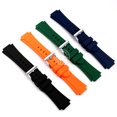 thumbnail image 5 of Nueva correa de silicona para reloj Aquis 7330 7740, 24 x 11 mm, 24 x 12 mm, correa convexa, pulsera negra, azul y naranja, 5 of 5