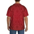 thumbnail image 5 of Sigee Vintage Burgundy Print Men's Shirts Casual Button Down Short Sleeve Summer Beach Shirt Hawaiian Vacation Shirts Tee Shirt-3X-Large, 5 of 7