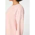thumbnail image 4 of Roaman's Women's Plus Size Comfort+ Fleece Lace Shoulder Sweatshirt, 4 of 4