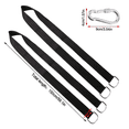 thumbnail image 4 of Kit de arnés de suspensión para hamaca con dos mosquetones resistentes y anillas en D. Soporta hasta 550 kg. Incluye bolsa de almacenamiento y almohadilla protectora para árboles., 4 of 6