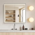 thumbnail image 2 of Fenice 36" Aluminum Surface-Mount/Reccessed Lighted Mirror Medicine Cabinet, 2 of 18