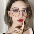 thumbnail image 4 of Montura de gafas anti luz azul poligonal para estudiantes femeninas con miopía, gafas con acabado, gafas versátiles, 4 of 6