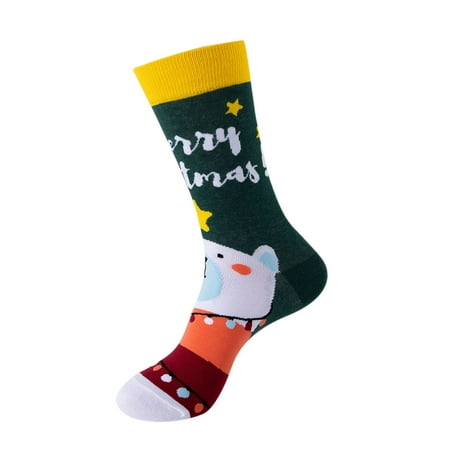 

Qxutpo Socks for Women Christmas Print Medium Stockings for Warm and Thick Fall Winter Socks