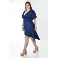 thumbnail image 2 of Vestido envolvente Roman Fashion /Tallas Extras, 2-4211 (Azul marino) azul marino 36, 2 of 5