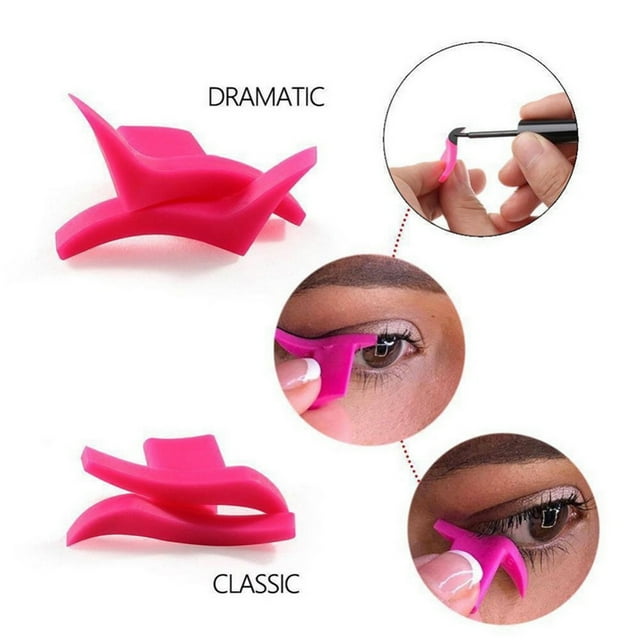 Maoww Silicone Eyeliner Pochoir Modèle Timbre Aile Forme Cils Timbre Femmes Fille Maquillage Accessoires